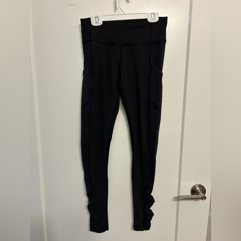 Lululemon Full Length Runched Black Leggings